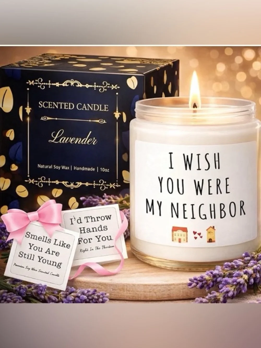 Lavender scented candle NWT